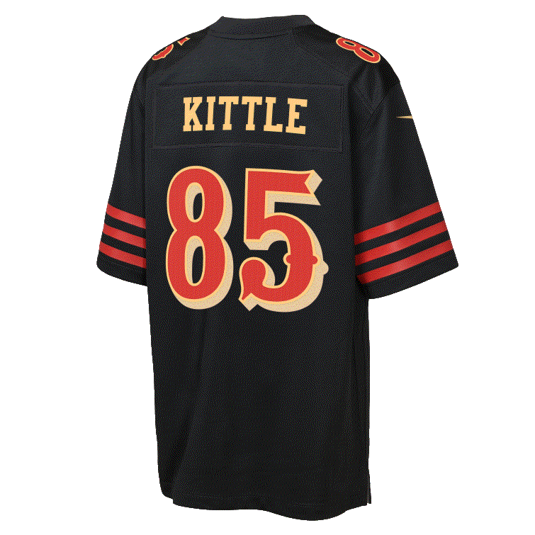 Nike Youth San Francisco 49ers George Kittle Rivalry Game Jersey-Black product image 3, provided for visual reference and