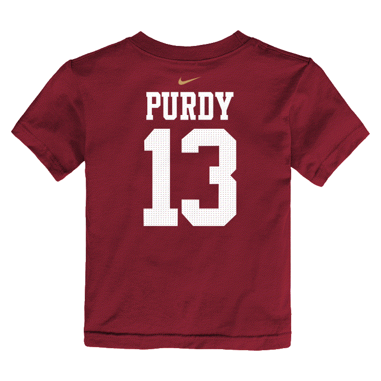 Nike Preschool San Francisco 49ers Brock Purdy Name & Number T-Shirt - Red product image 2, provided for visual reference