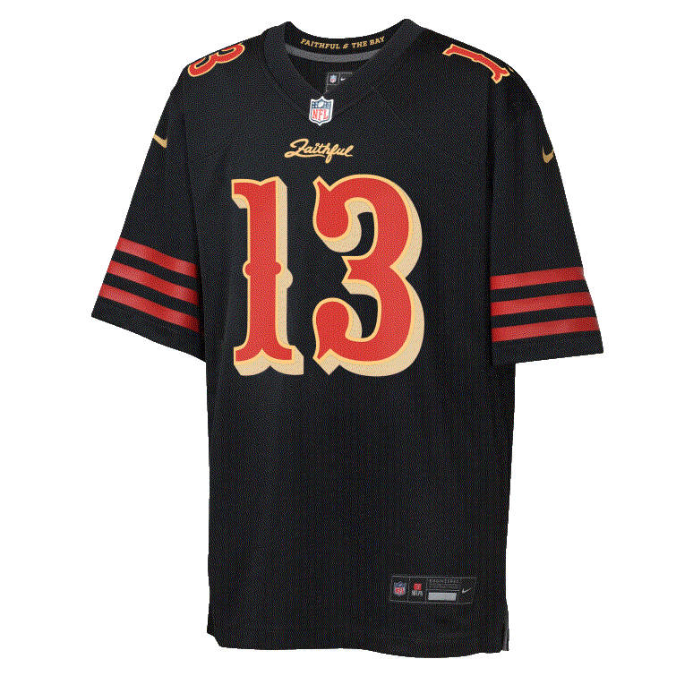 Nike Youth San Francisco 49ers Brock Purdy Rivalry Game Jersey-Black product image 1, provided for visual reference and