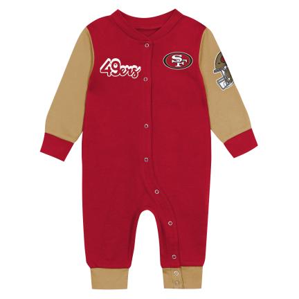 Infants San Francisco 49ers ENDZONE SNUGGLER LS COVERALL product image 1, provided for visual reference and product detail