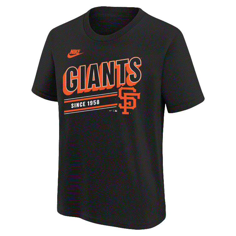 Youth San Francisco Giants Team Logo T-Shirt-Black product image 1, provided for visual reference and product detail review