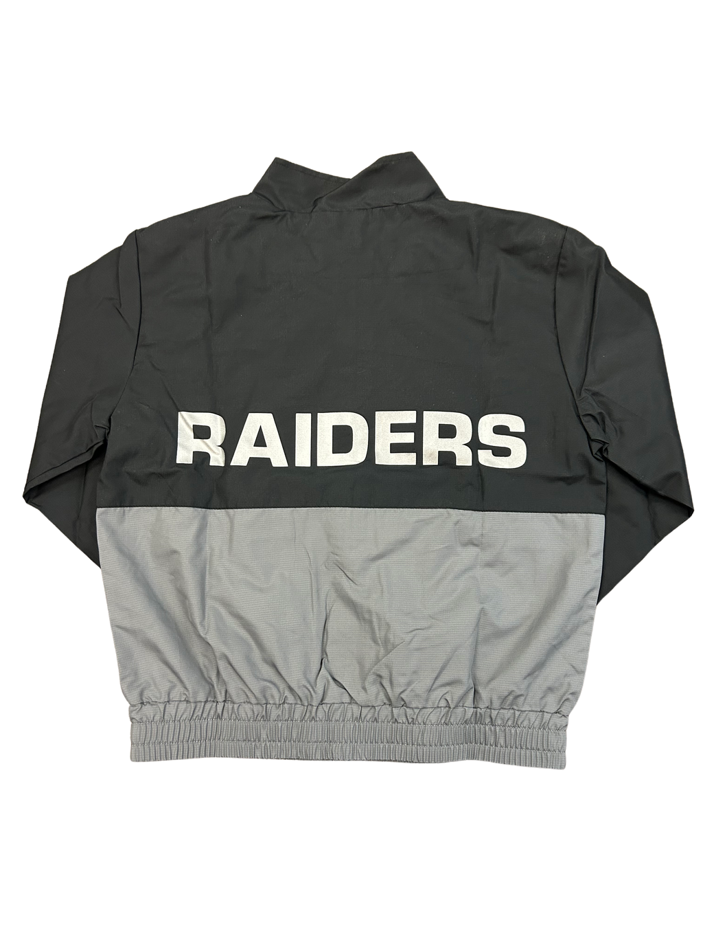 New Era Women Las Vegas Raiders Cropped Jacket-Black/Gray product image 2, provided for visual reference and product detail