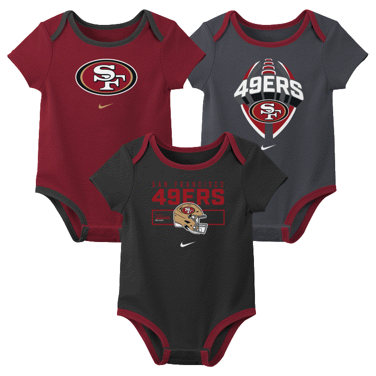 San Francisco 49ERS Team 3PCS Creeper Set product image 1, provided for visual reference and product detail review