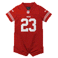 Christian Mccaffrey San Francisco 49ers Nike Infant Romper Game Jersey product image 1, provided for visual reference and