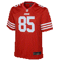Nike Youth San Francisco 49ers George Kittle Game Jersey - RED product image 1, provided for visual reference and product