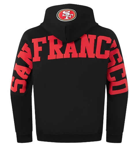 Pro Standard San Francisco 49ers Wingspan Hoodie - Black product image 1, provided for visual reference and product detail