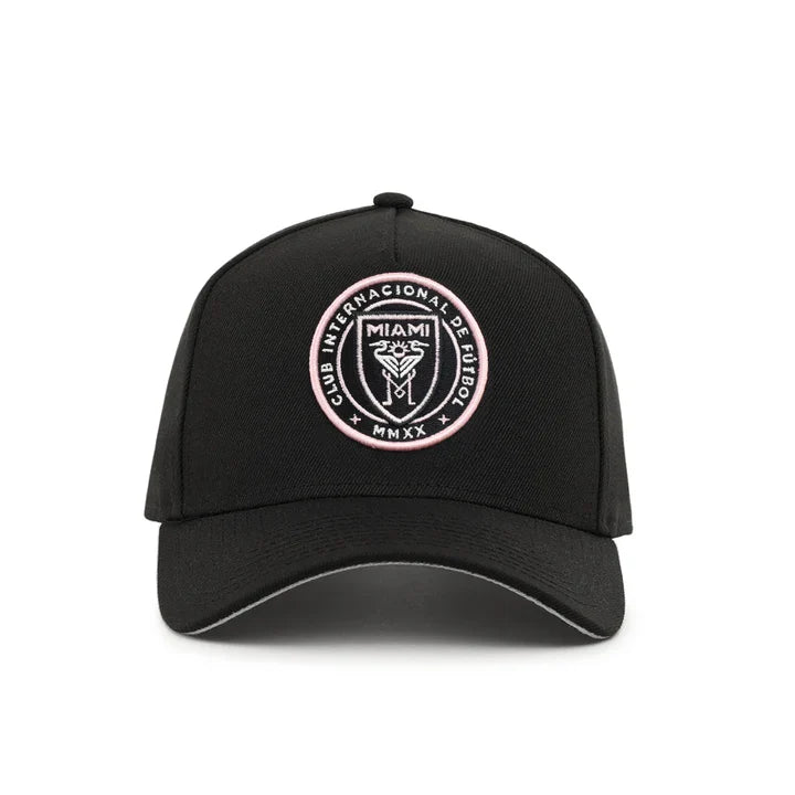 New Era Inter Miami A-Frame 9FORTY Adjustable Snapback Hat-Black product image 2, provided for visual reference and product