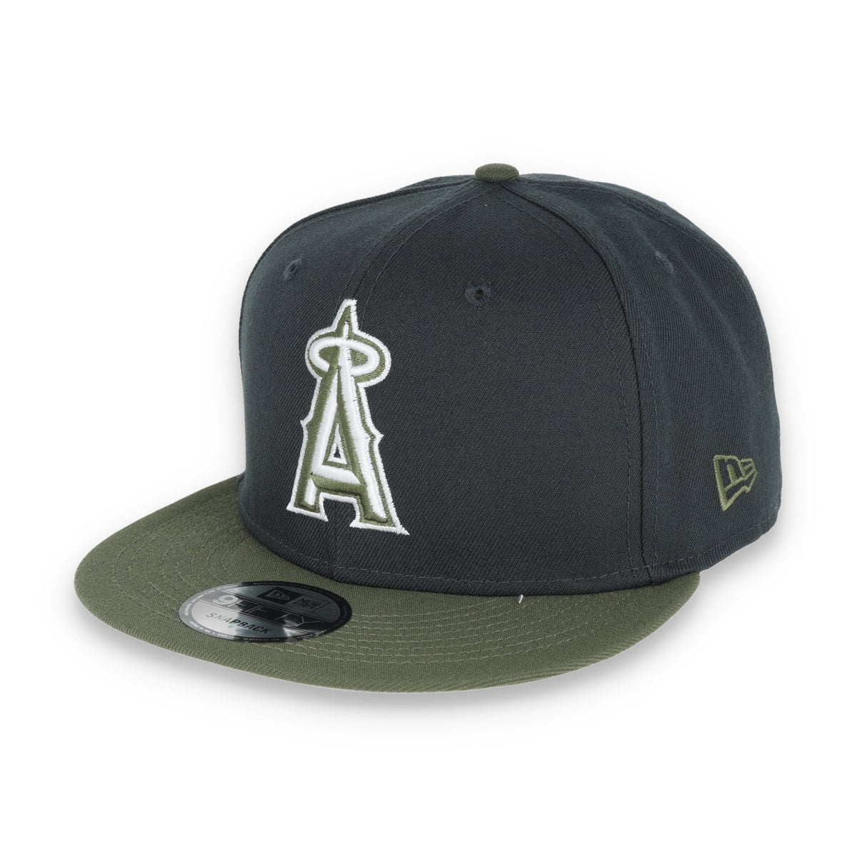 New Era Los Angeles Angels 2-Tone Color Pack Snapback Hat - Grey/Olive product image 3, provided for visual reference and