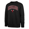 Chicago Bulls Men Black Headline Crew Neck Sweatshirt product image 1, provided for visual reference and product detail