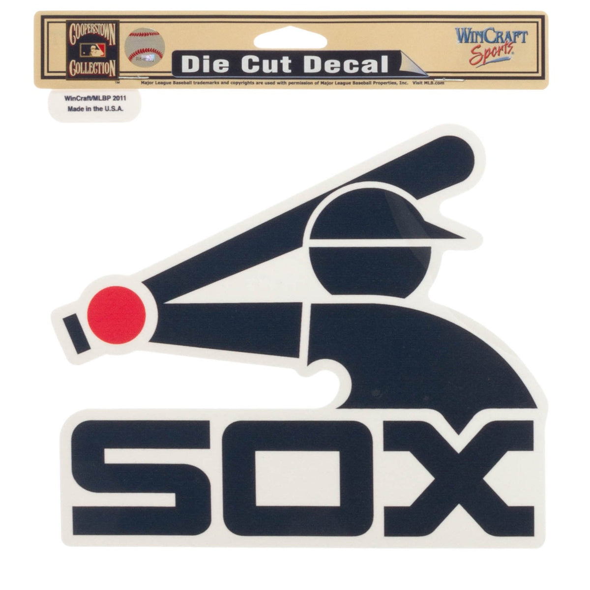 Chicago White Sox 8"x 8" Batterman Logo Die Cut Decal product image 1, provided for visual reference and product detail