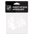 Bhawks 4"x4" perfect cut decal - white primary product image 1, provided for visual reference and product detail review