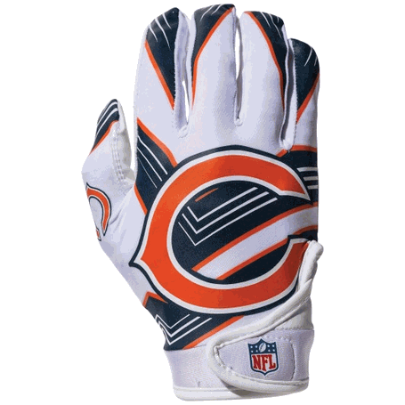 Chicago Bears NFL Youth M/L Receiver Gloves product image 1, provided for visual reference and product detail review