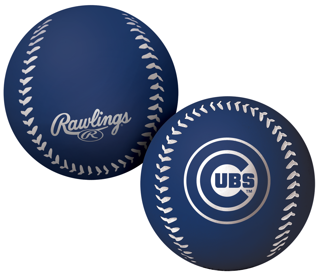 Chicago Cubs Blue Rubber Big Fly High Bounce Ball product image 1, provided for visual reference and product detail review