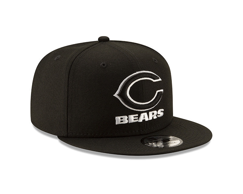 Chicago Bears Black w/White "C" 9FIFTY Snapback product image 3, provided for visual reference and product detail review
