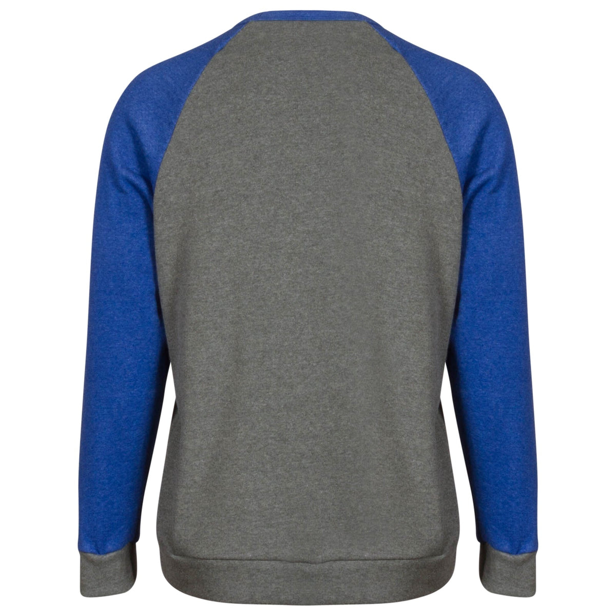 Chicago Men Heather Grey and Royal Crew Neck Sweatshirt product image 2, provided for visual reference and product detail