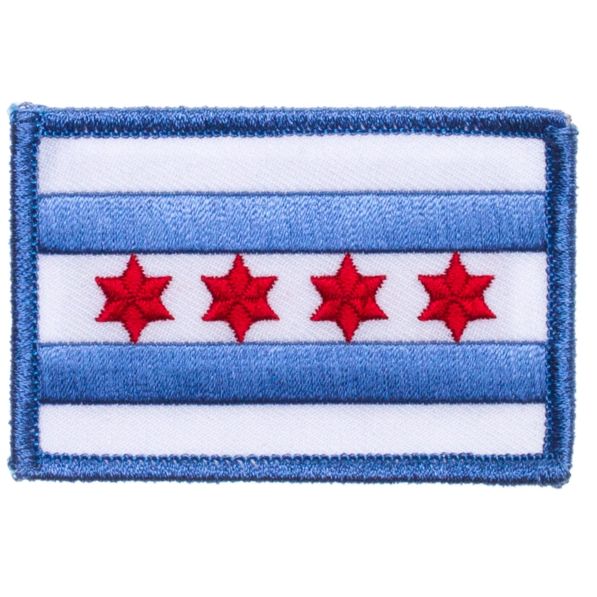Chicago Flag Blue Border Mini Patch product image 1, provided for visual reference and product detail review