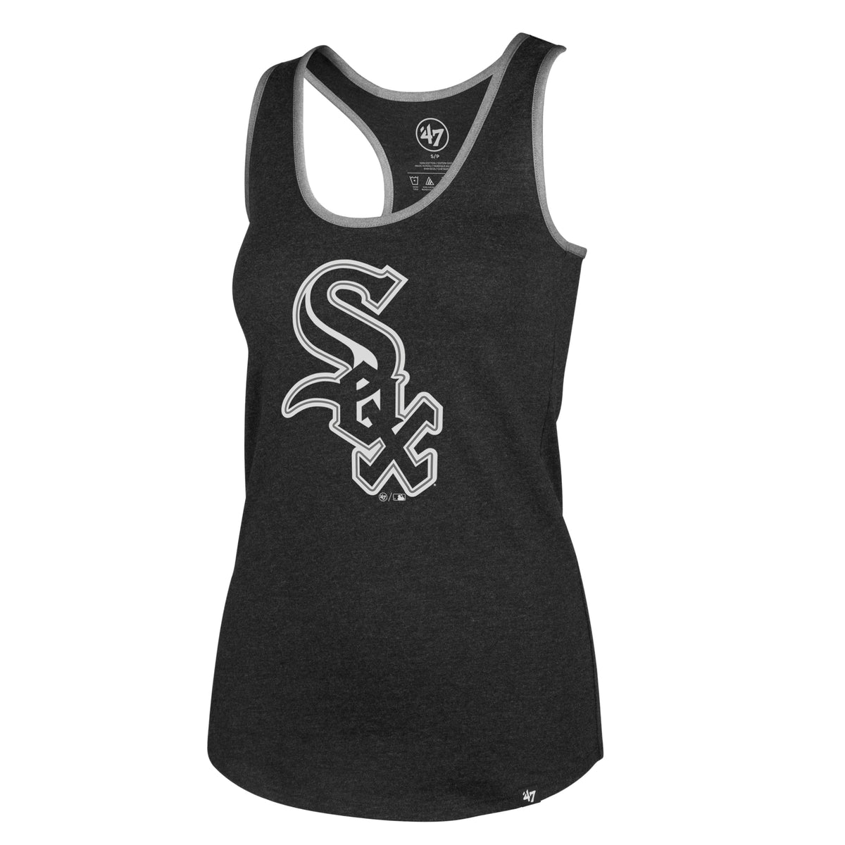 Chicago White Sox Women Black Current Logo Club Tank Top product image 1, provided for visual reference and product detail