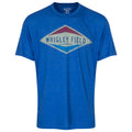 Wrigley Field Men Royal Faded Diamond Logo Gas Station T-Shirt product image 1, provided for visual reference and product