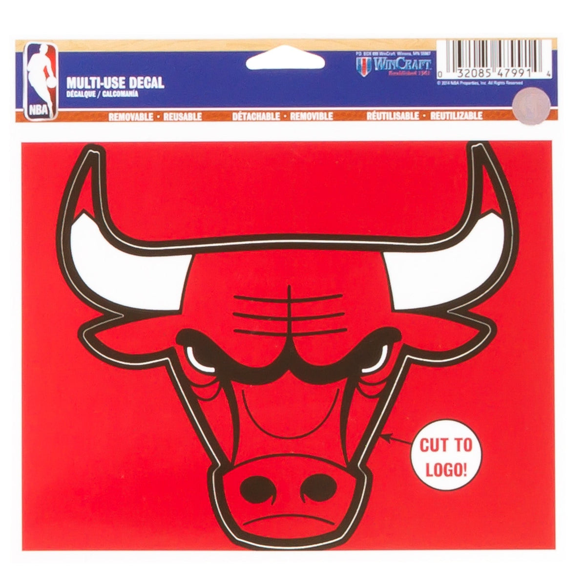 Chicago Bulls Multi-Use 4.5" x 5.75" Decal product image 1, provided for visual reference and product detail review