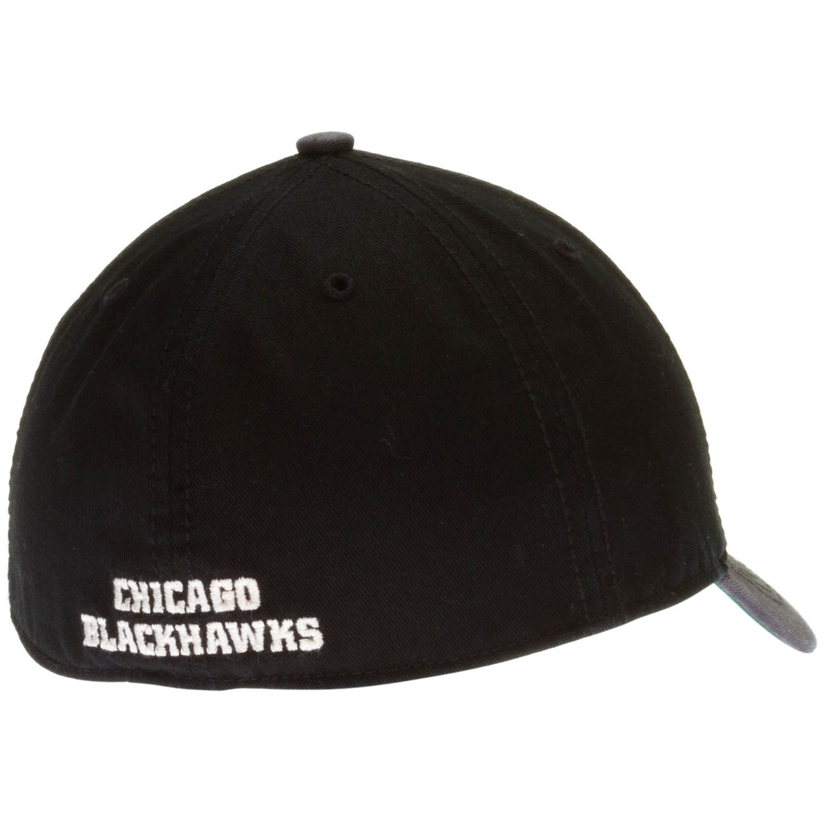 Chicago Blackhawks Grey and Black Primary Logo Franchise Fitted Hat product image 2, provided for visual reference and