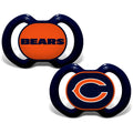 Chicago Bears 2-Pack Pacifiers product image 1, provided for visual reference and product detail review
