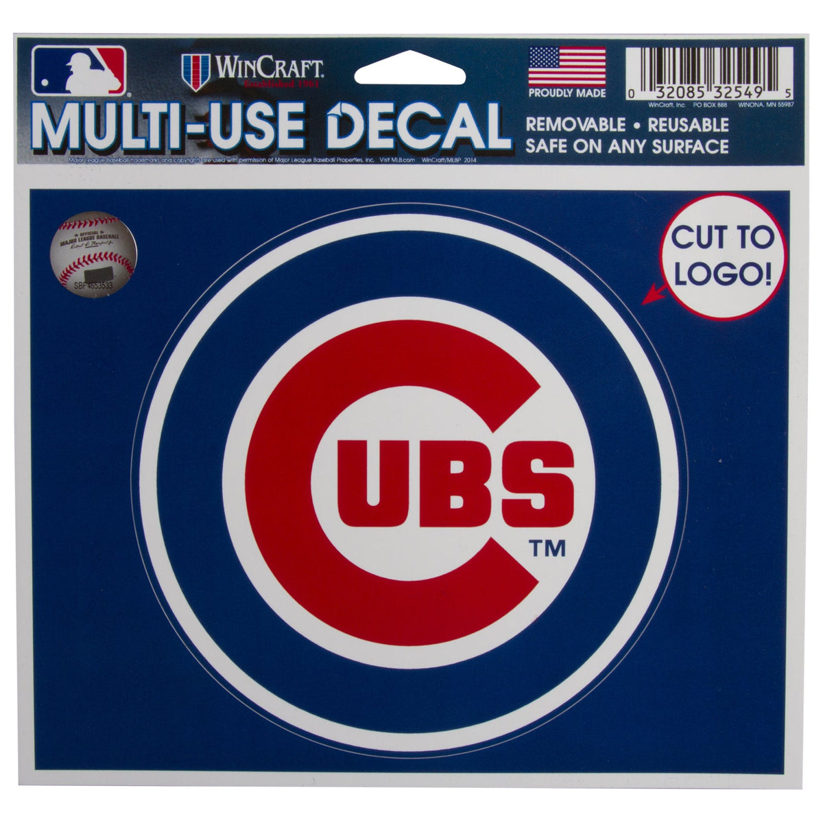 Chicago Cubs 4" Multi-Use Bullseye Logo Decal product image 1, provided for visual reference and product detail review