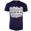 Chicago Men Navy Flag Brick Breakthrough T-Shirt product image 1, provided for visual reference and product detail review