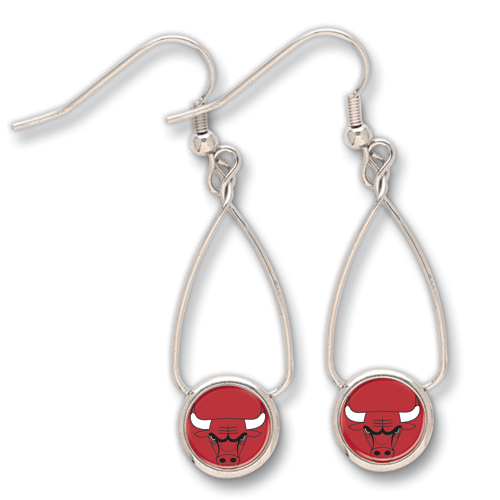 Chicago Bulls French Loop Earrings with Logo by Wincraft product image 1, provided for visual reference and product detail