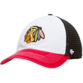 Chicago Blackhawks Red, White, and Black Mesh One-Size-Stretch Fitted Hat product image 1, provided for visual reference and