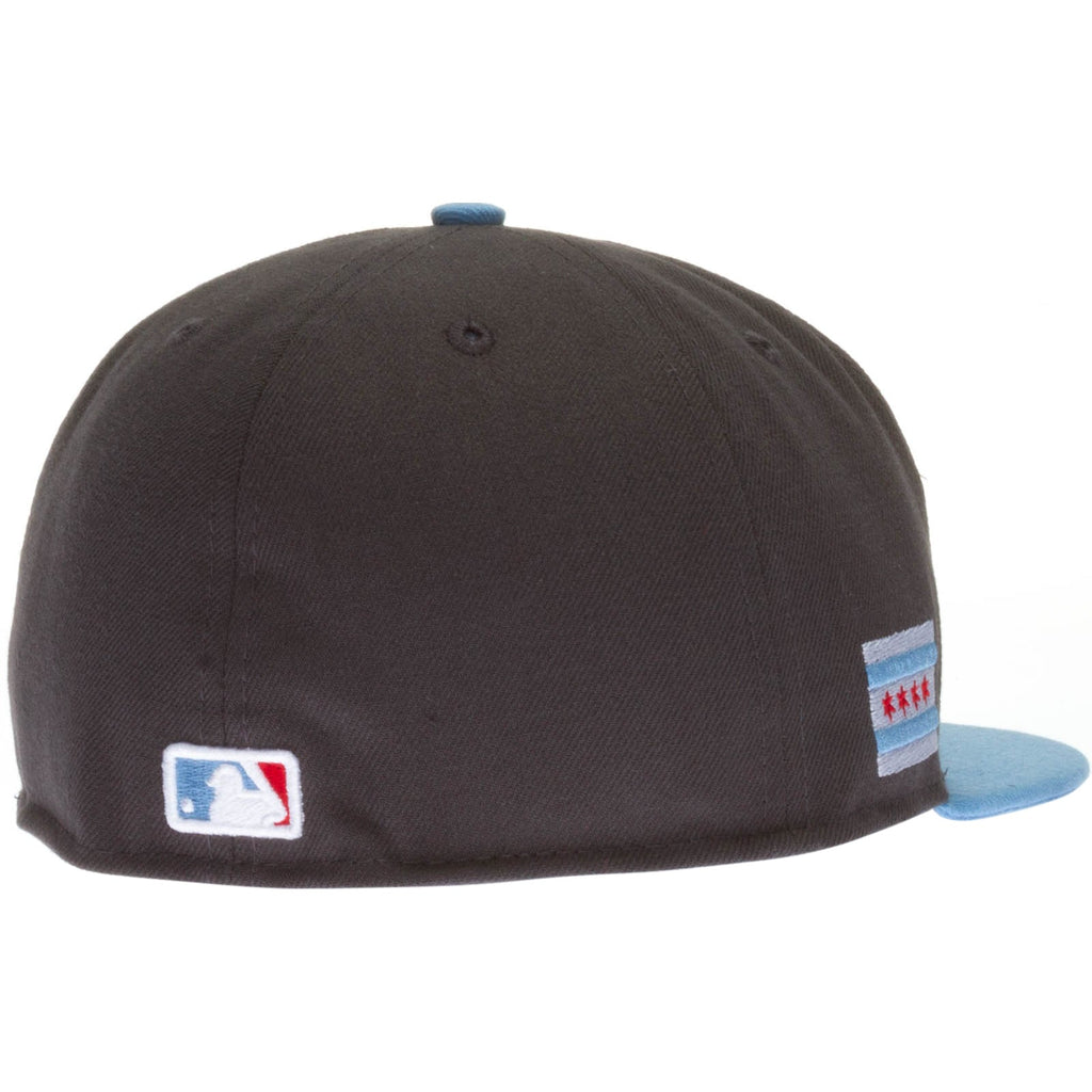 Chicago Cubs Graphite and Sky Blue New Era 59FIFTY Fitted Hat product image 2, provided for visual reference and product