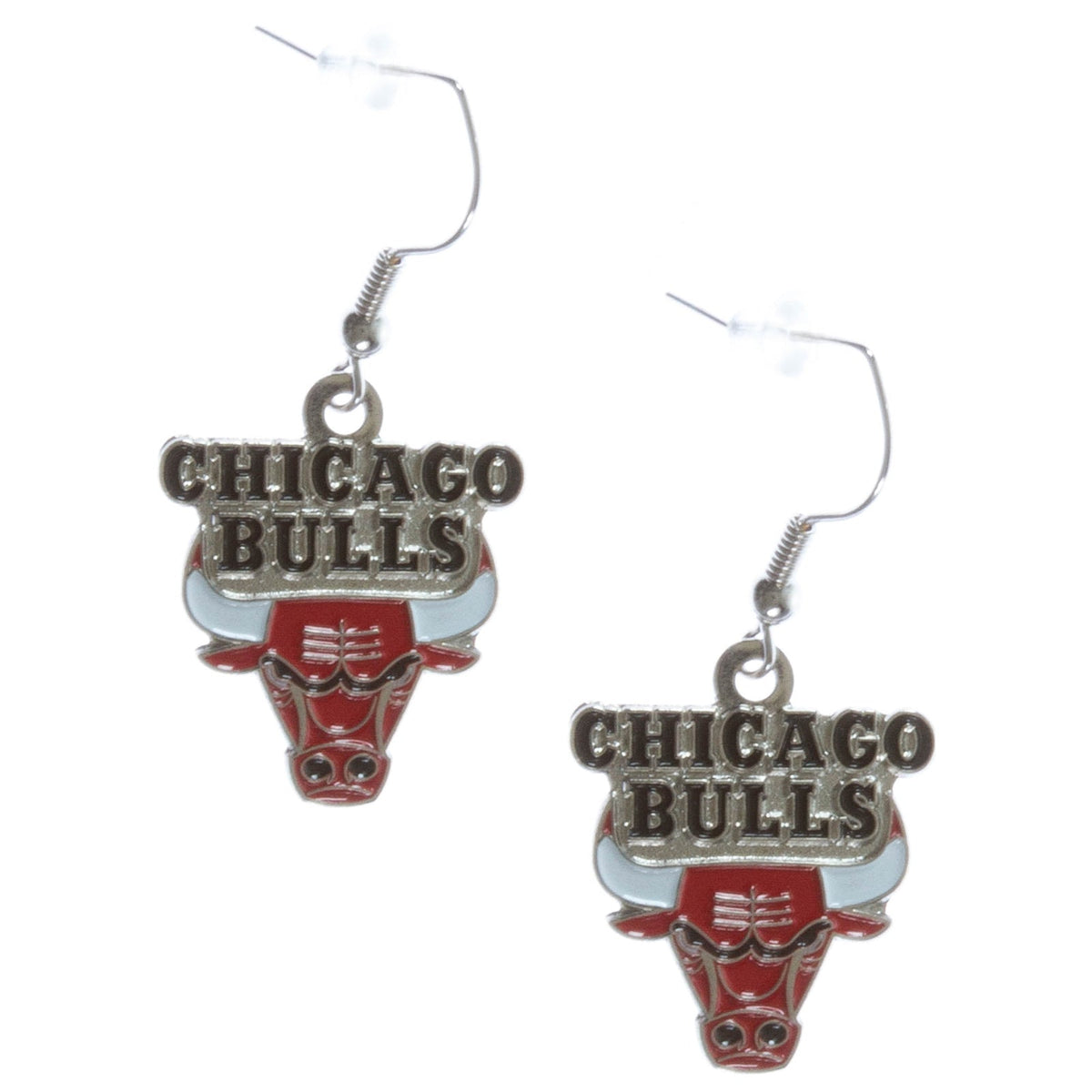 Chicago Bulls Dangle Logo Earrings product image 1, provided for visual reference and product detail review