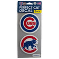 Chicago Cubs 4"x4" Bullseye Logo & Crawl Bear Logo Die Cut Decal 2-Pack product image 1, provided for visual reference and