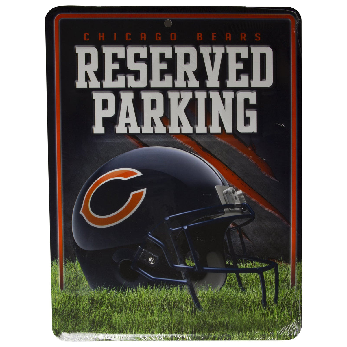 Chicago Bears Metal "Reserved Parking" Sign product image 1, provided for visual reference and product detail review