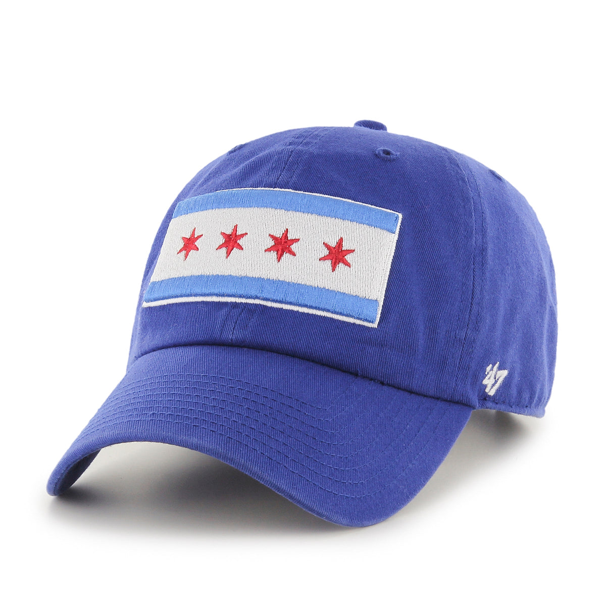 Chicago Cubs Chicago Flag Royal '47 Clean Up Adjustable Hat product image 2, provided for visual reference and product