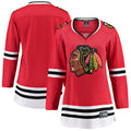 Chicago Blackhawks Women Blank Premier Red Home Jersey product image 1, provided for visual reference and product detail