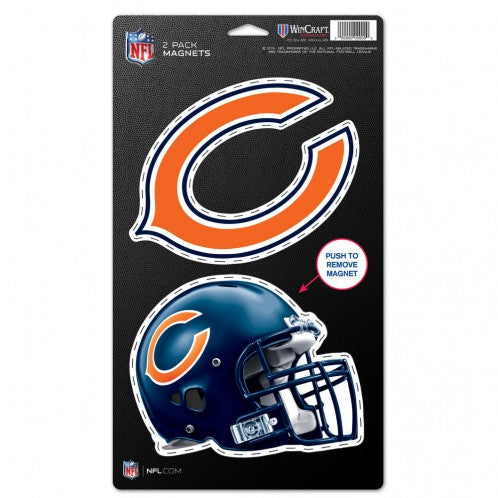 Chicago Bears 2 Pack Magnets product image 1, provided for visual reference and product detail review