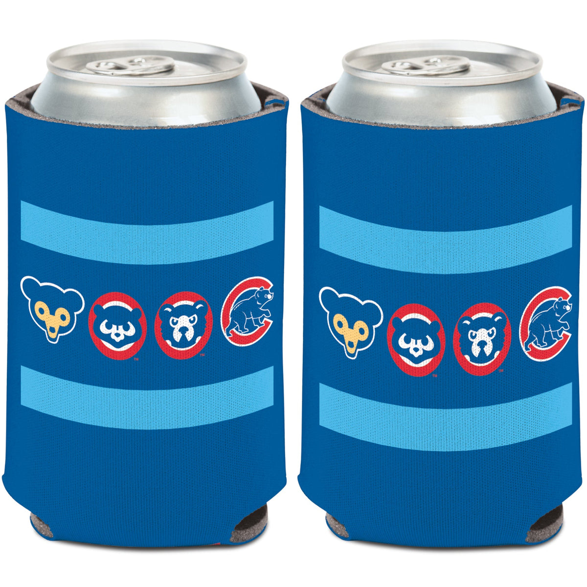 Chicago Cubs 4 Logo Can Cooler Coozie product image 1, provided for visual reference and product detail review