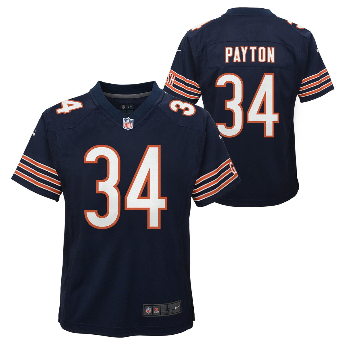 Walter Payton Chicago Bears Nike Navy Youth Game Jersey product image 1, provided for visual reference and product detail