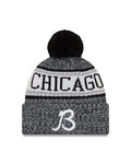 Chicago Bears Sports Knit - Black & White w/ B Logo product image 1, provided for visual reference and product detail review