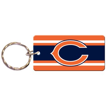 Chicago Bears Striped Keychain product image 1, provided for visual reference and product detail review
