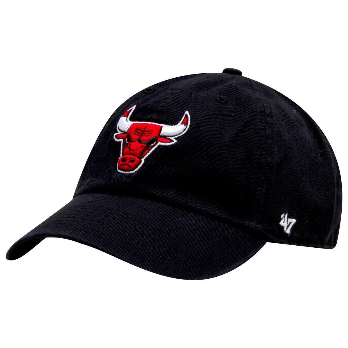 Chicago Bulls Black Primary Logo Clean Up Adjustable Hat product image 1, provided for visual reference and product detail
