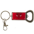 Chicago Bulls Rectangle Bottle Opener Key Ring product image 1, provided for visual reference and product detail review