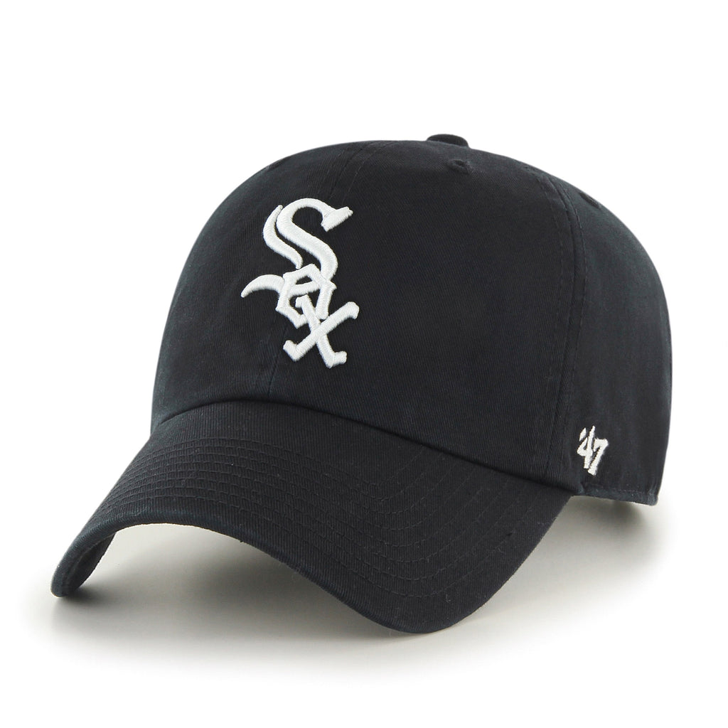 Chicago White Sox 47' Clean Up Black Adjustable Hat product image 1, provided for visual reference and product detail review