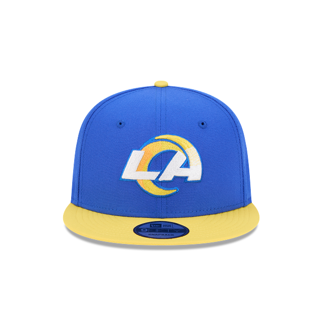 New Era Men Los Angeles Rams 9FIFTY Snapback Hat-Blue/Yellow product image 2, provided for visual reference and product