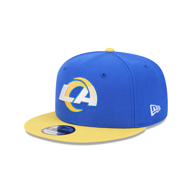 New Era Men Los Angeles Rams 9FIFTY Snapback Hat-Blue/Yellow product image 3, provided for visual reference and product