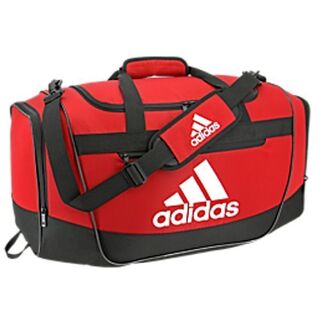 Adidas Defender Iv Small Duffel Bag- Red product image 1, provided for visual reference and product detail review