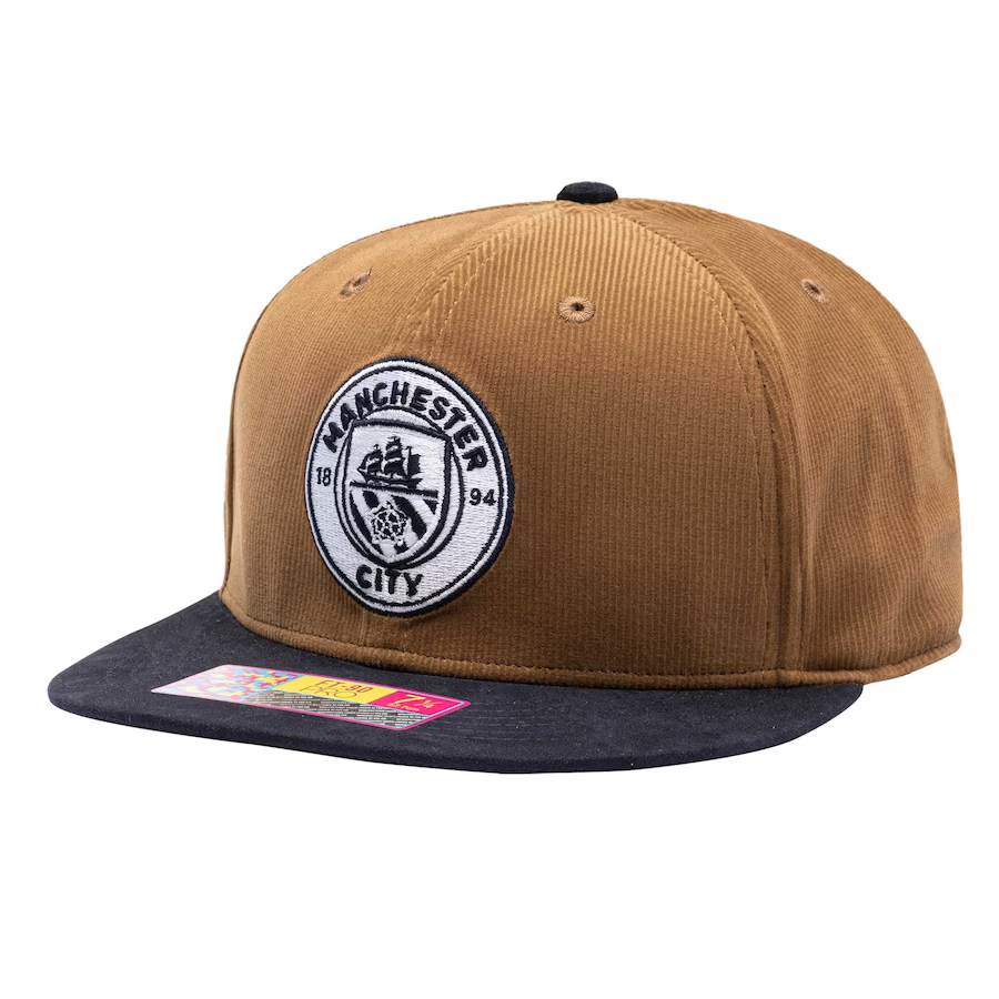 Manchester City Cognac Snapback Hat - Brown product image 1, provided for visual reference and product detail review