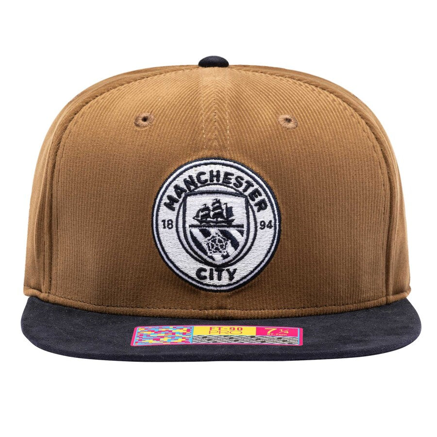 Manchester City Cognac Snapback Hat - Brown product image 3, provided for visual reference and product detail review