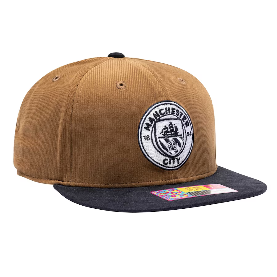 Manchester City Cognac Snapback Hat - Brown product image 2, provided for visual reference and product detail review