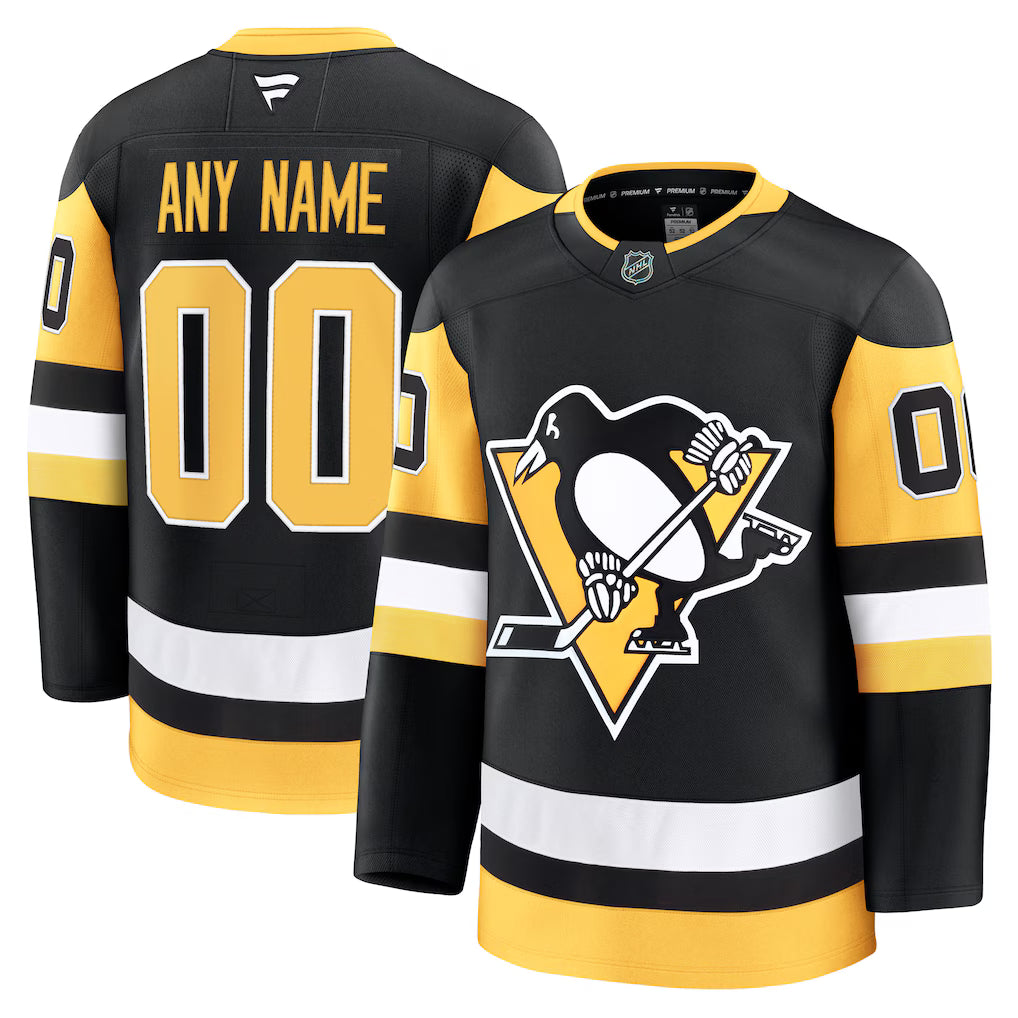 Custom Pittsburgh Penguins Home Premium Jersey - Black product image 1